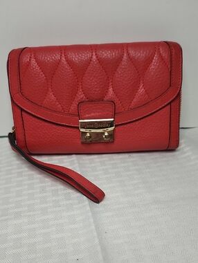 Vera Bradley Red Leather Wristlet Purse
